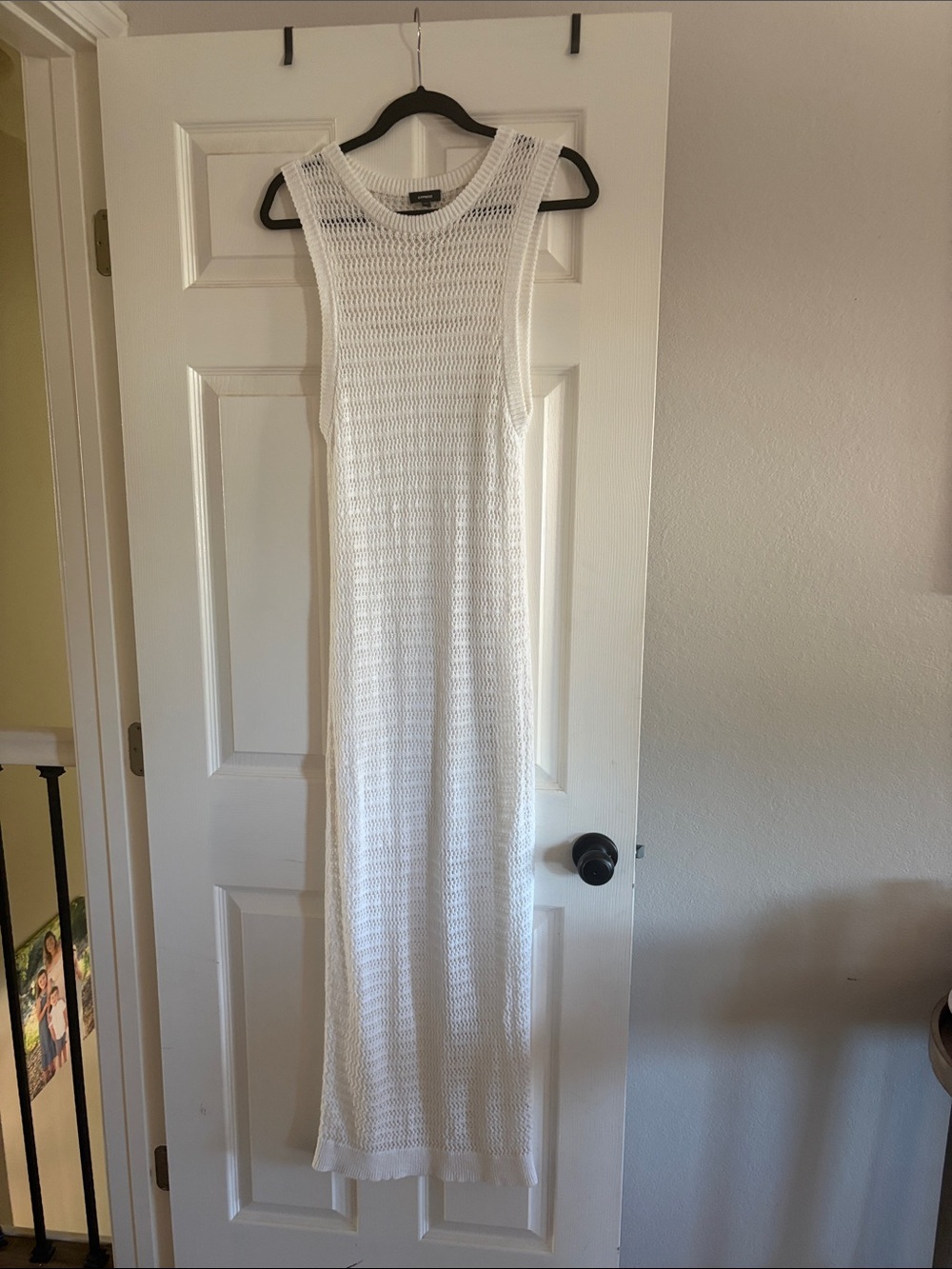 Express White Sleeveless Knit Maxi Dress - Bra